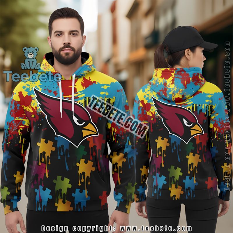 Arizona Cardinals Autism Awareness 3D Hoodie Printed