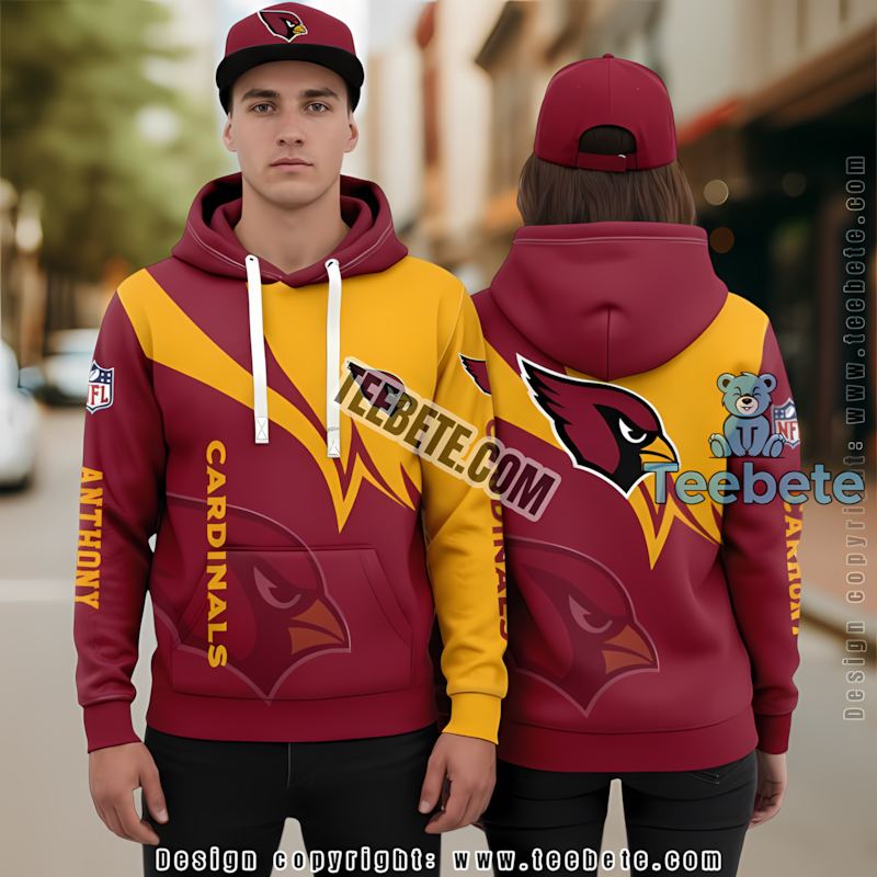 Arizona Cardinals Personalized 3D Hoodie Mens