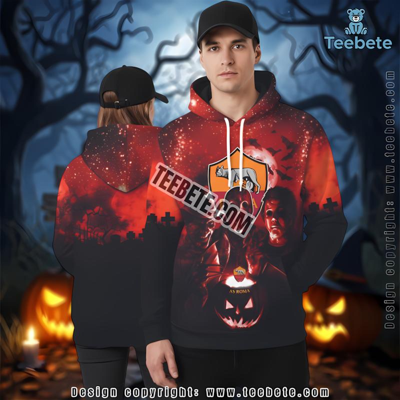 As Roma Freddy Krueger Jason Voorhees Red 3D Hoodie