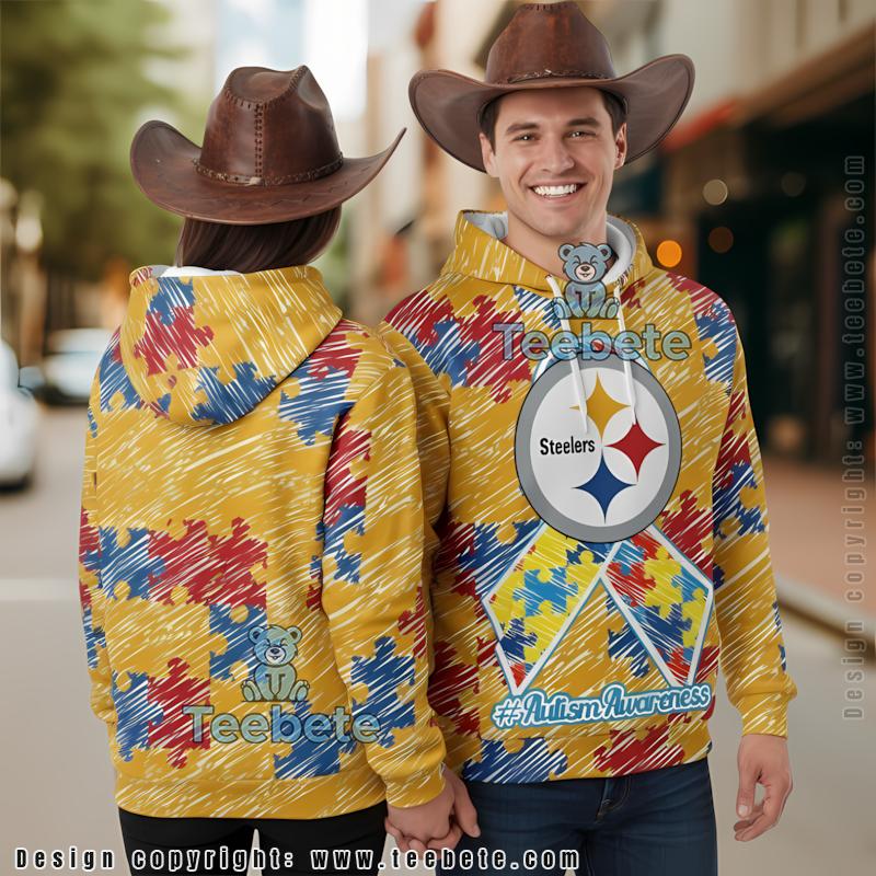 Pittsburgh Steelers Baby Yoda Hug 3D Hoodie Yellow Black Mens