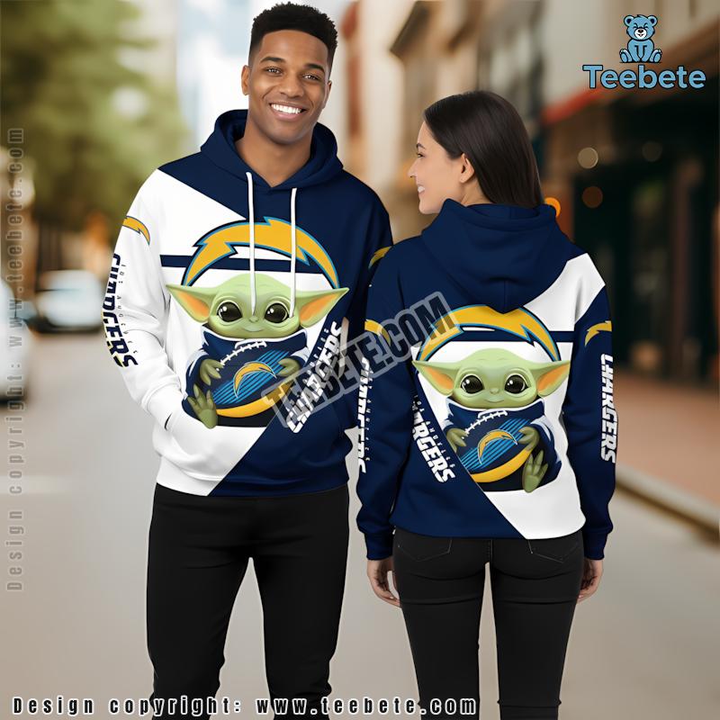 Los Angeles Chargers Autism Awareness 3D Kids Hoodie Yellow Black