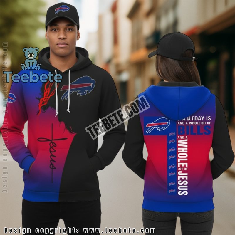 Buffalo Bills Jesus 3D Hoodie Print Blue Red