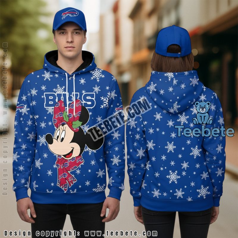 Buffalo Bills Mascot 3D Hoodie Unisex Red Blue Buffalo Bills Mascot 3D Hoodie Unisex Red Blue