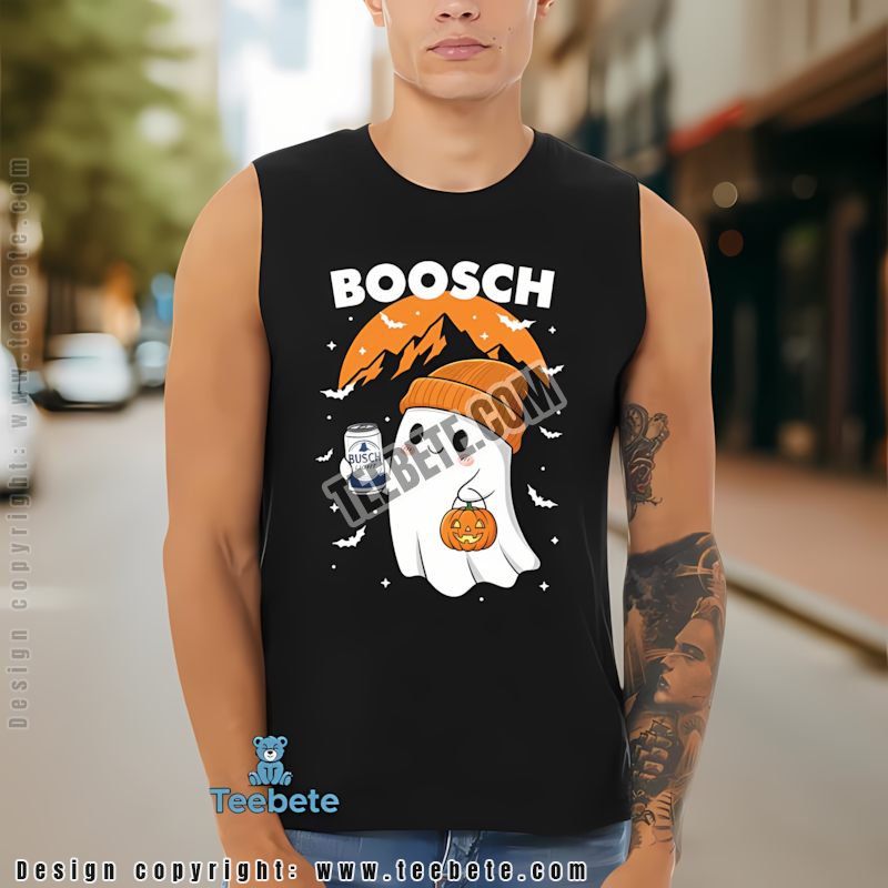 Busch Light Ghost Boosch Halloween Mountains And Bats Tanktop Busch Light Ghost Boosch Halloween Mountains And Bats Tanktop
