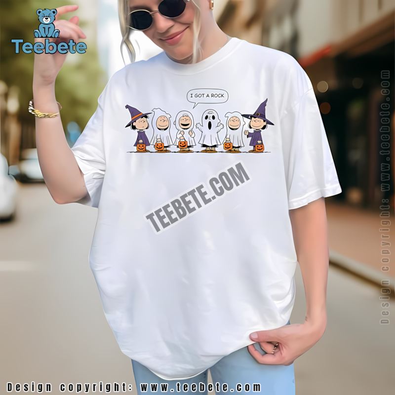 Charlie Brown I Got A Rock Peanuts Halloween Shirt Ghost Trick Or Treat