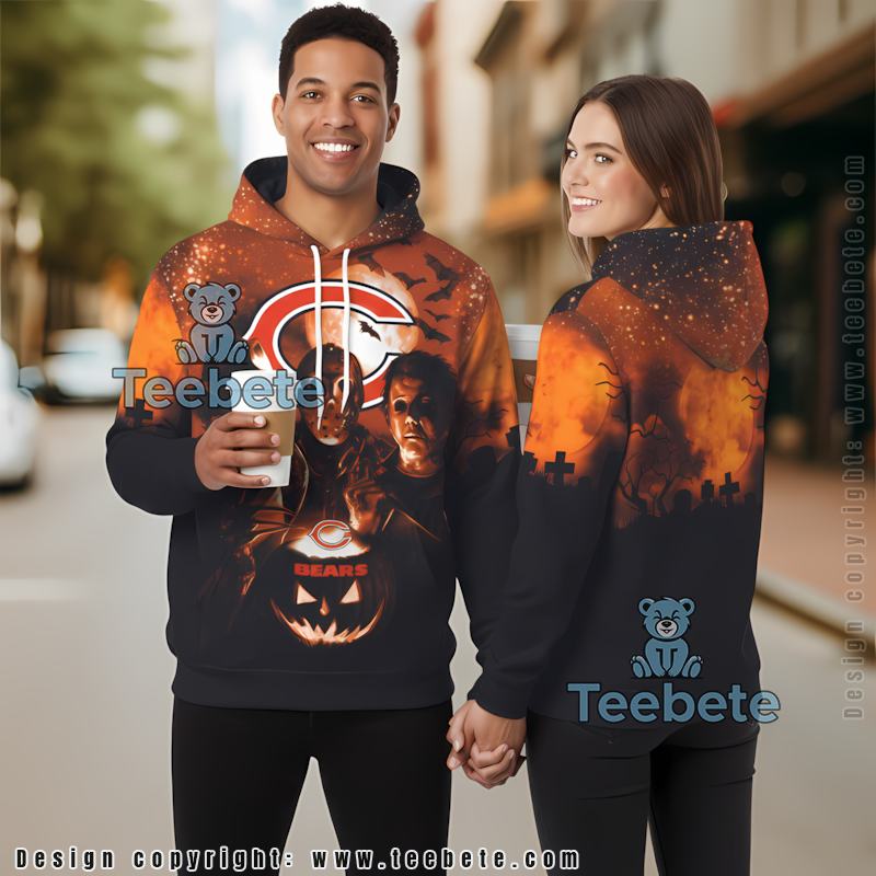 Chicago Bears Freddy Jason Michael 3D Hoodie Men Blue