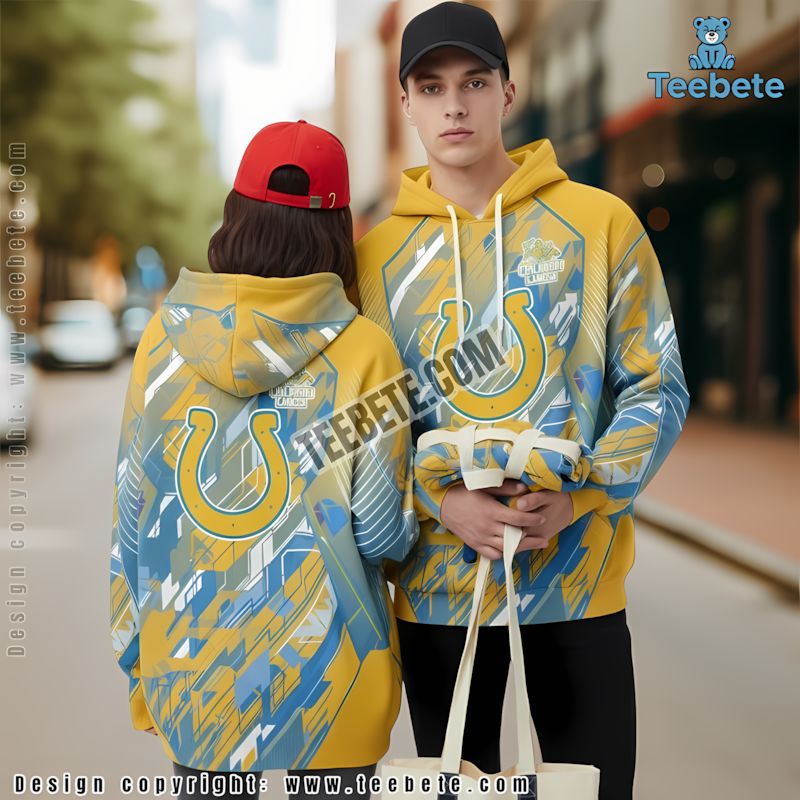 Indianapolis Colts Death Smoke 3D Hoodie Black Blue Zipper