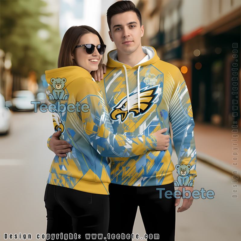 Philadelphia Eagles Childhood Cancer 3D Hoodie Yellow Unisex