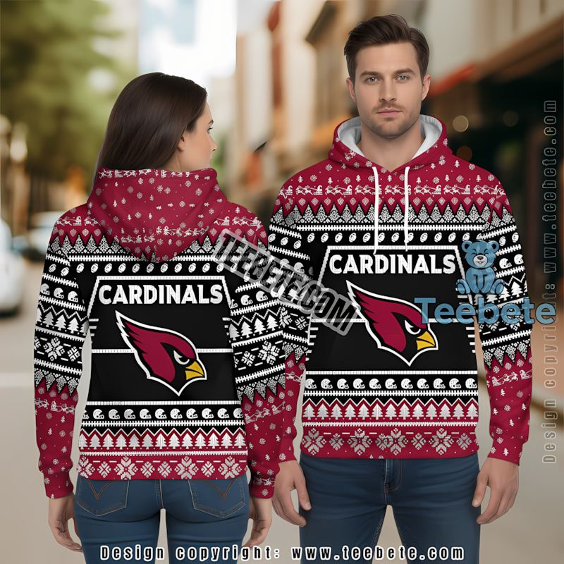 Arizona Cardinals Christmas Ugly 3D Hoodie For Sale