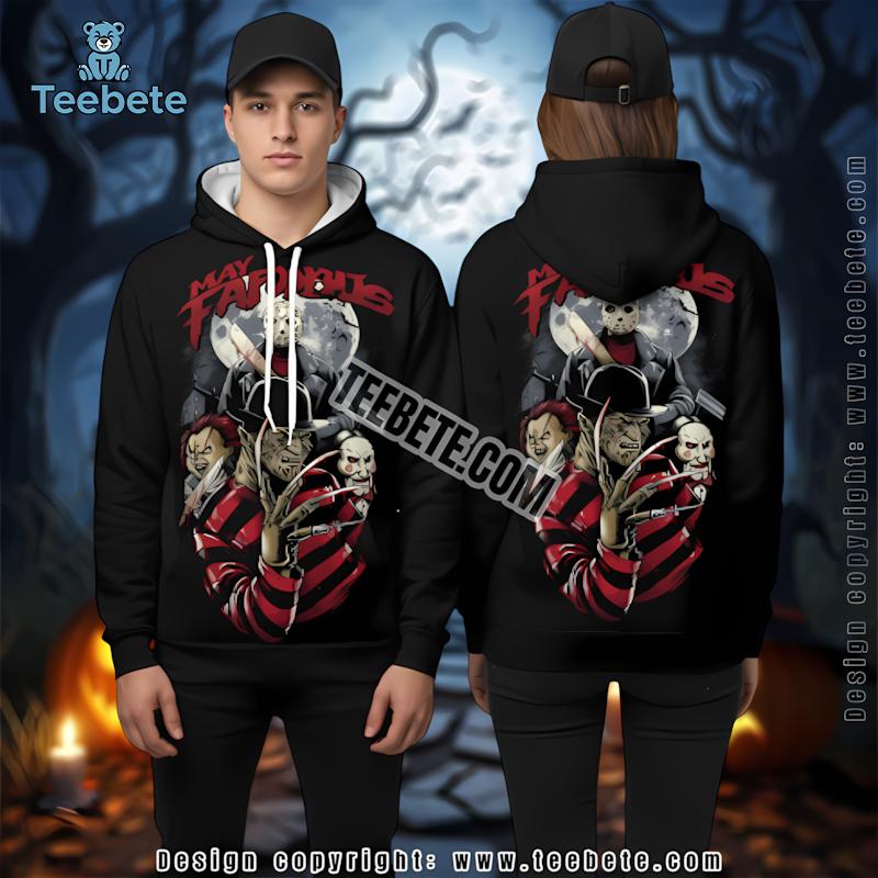 Freddy Krueger And Chucky Black 3D Horror Hoodie