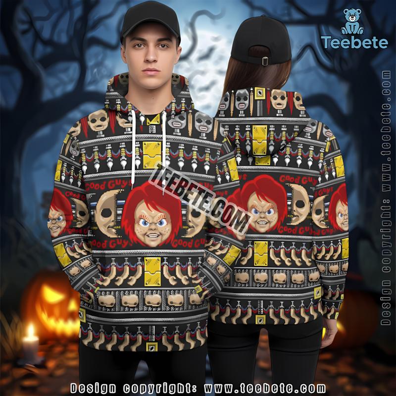 Chucky Halloween White Killer 3D Pullover Hoodie