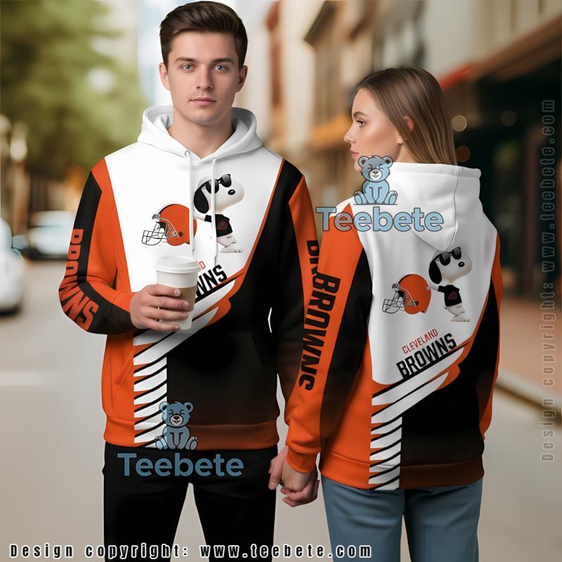 Cleveland Browns Cool Snoopy 3D Hoodie Women