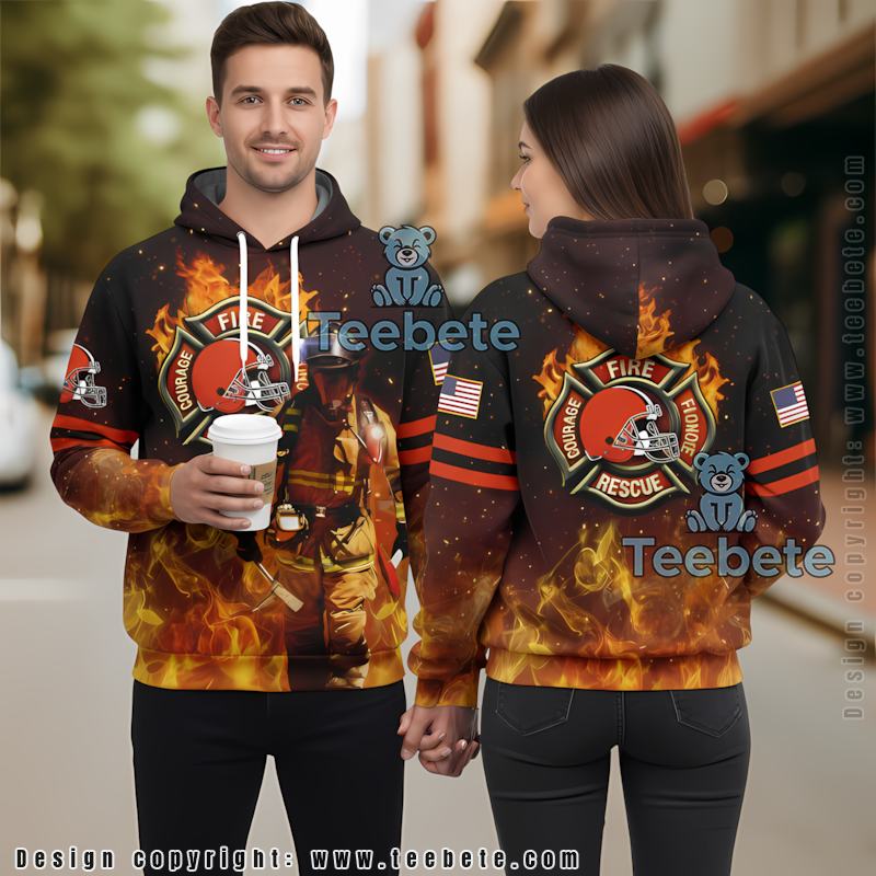 Cleveland Browns Firefighter 3D Hoodie Youth