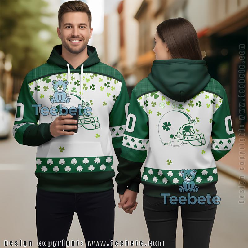 Cleveland Browns St Patricks Day Clover 3D Hoodie Women