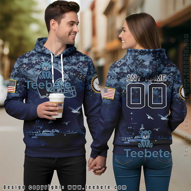 Cleveland Browns Us Navy Military 3D Print Hoodie