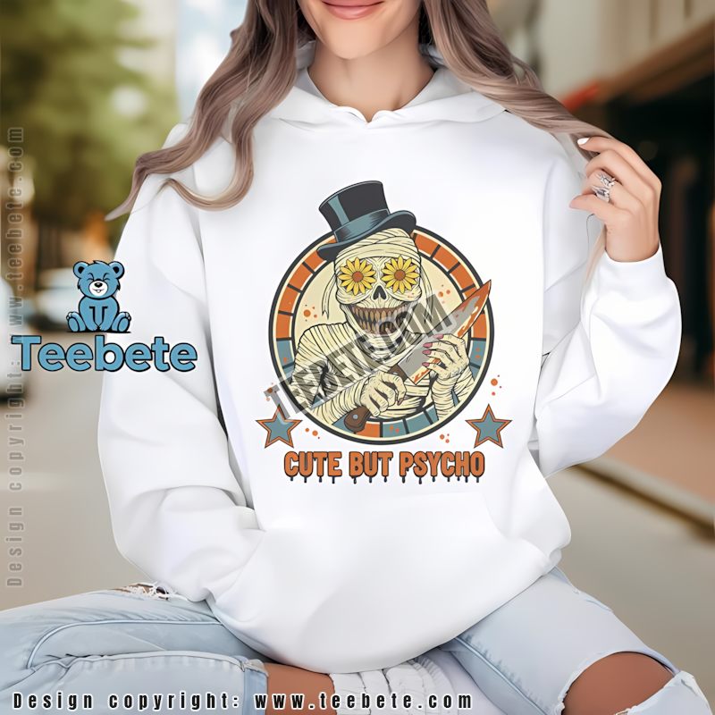 Cute But Psycho Horror Mummy Daisy Eyes Halloween Hoodie Cute But Psycho Horror Mummy Daisy Eyes Halloween Hoodie