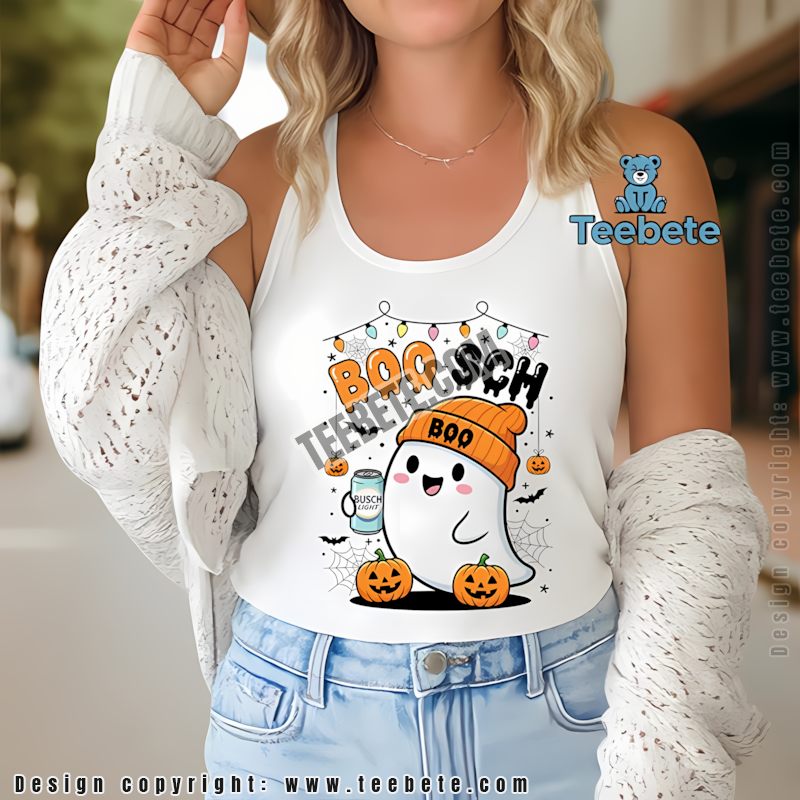 Cute Ghost Busch Light Boo Sch Halloween Party Graphic Tanktop Cute Ghost Busch Light Boo Sch Halloween Party Graphic Tanktop