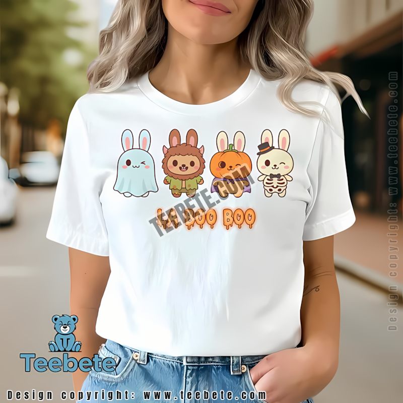 Cute Halloween Bunny Costume Characters La Boo Boo Shirt