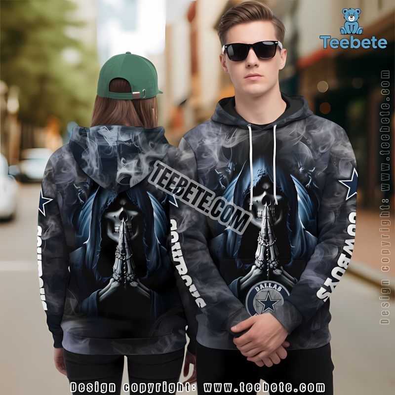 Dallas Cowboys Death Smoke 3D Hoodie Black Womens