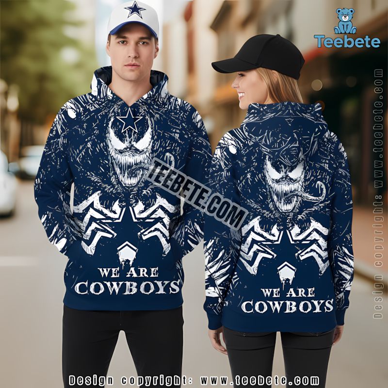 Dallas Cowboys Venom Halloween 3D Hoodie Blue Printed