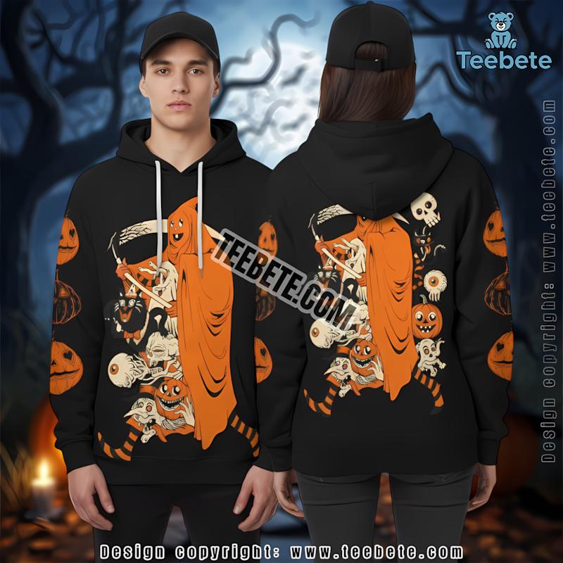 Freddy Krueger Halloween Grey 3D Design Hoodie