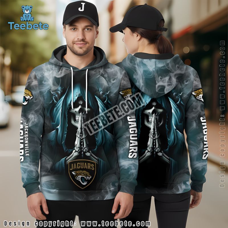 Jacksonville Jaguars Death Smoke 3D Hoodie Black Blue Printed