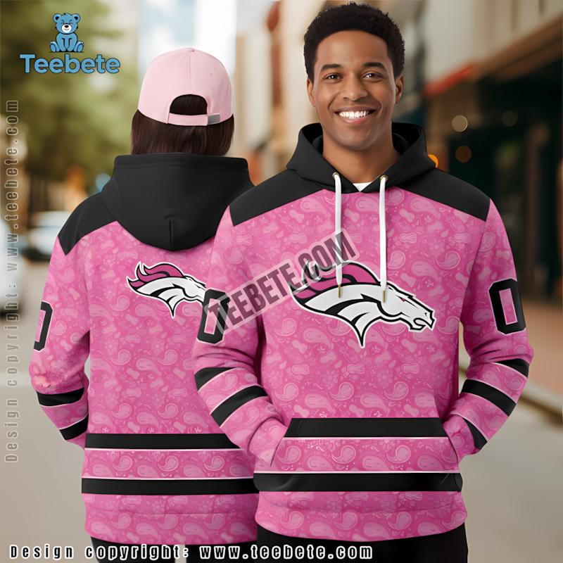 Denver Broncos Breast Cancer 3D Hoodie Pink Pullover