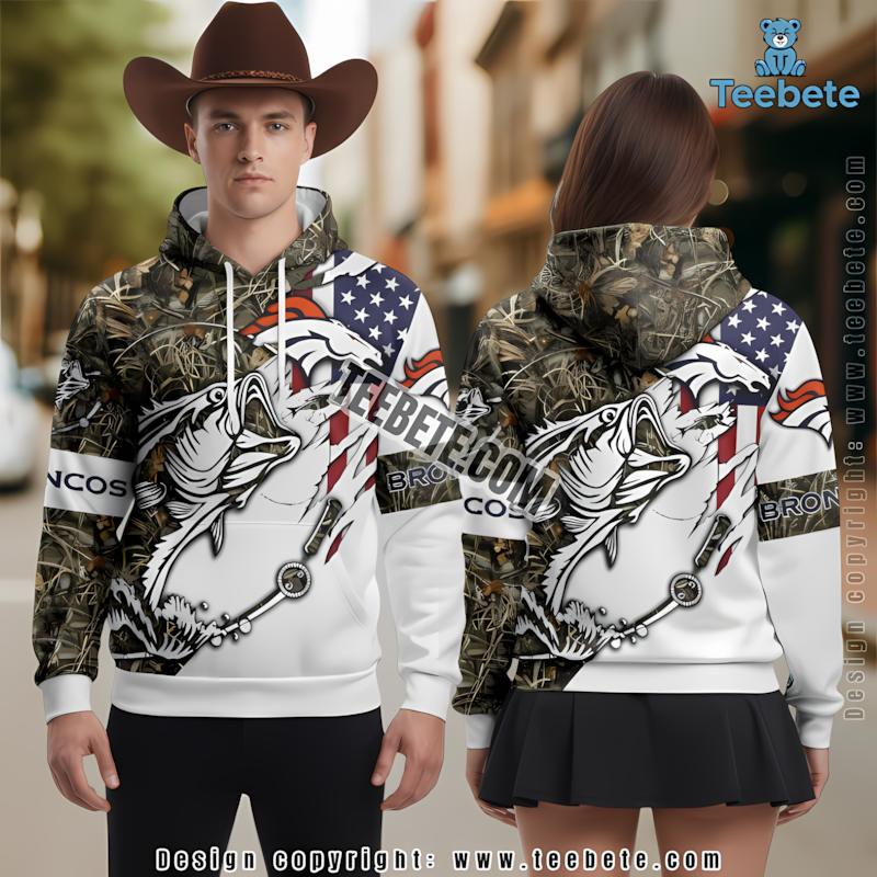 Denver Broncos Football 3D Hoodie Yellow Design