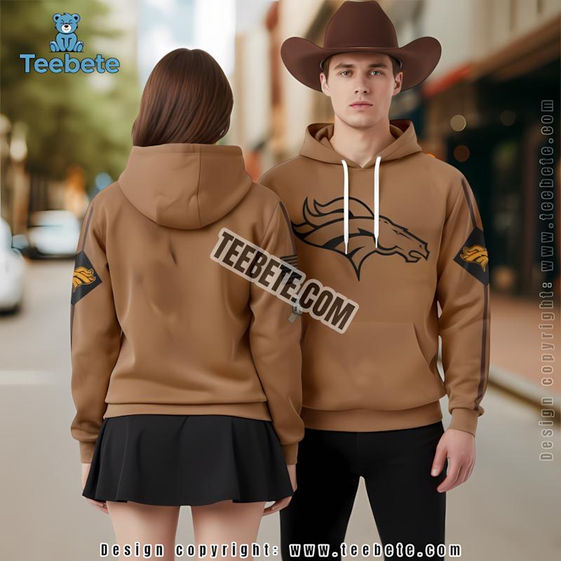 Denver Broncos Football 3D Hoodie Yellow Design