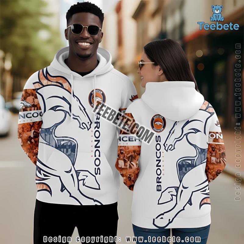 Denver Broncos Gift For Fans 3D Hoodie Jacket White
