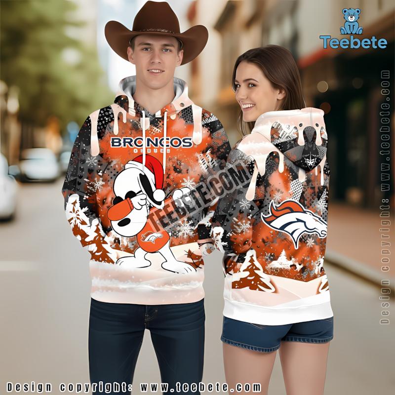Denver Broncos Snoopy Dancing 3D Hoodie Yellow Youth