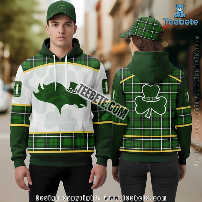 Denver Broncos St Patrick Day 3D Hoodie Green Printed
