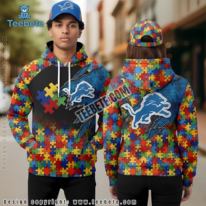 Detroit Lions Death Smoke Christmas 3D Hoodie Black Blue