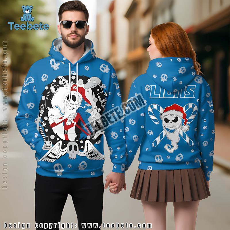 Detroit Lions Puzzle Autism Awareness 3D Hoodie Blue Graphic