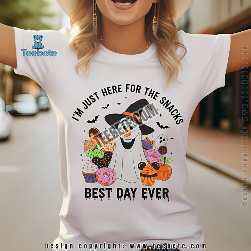 Disney Halloween Olaf Snacks Best Day Ever Frozen Retro Shirt
