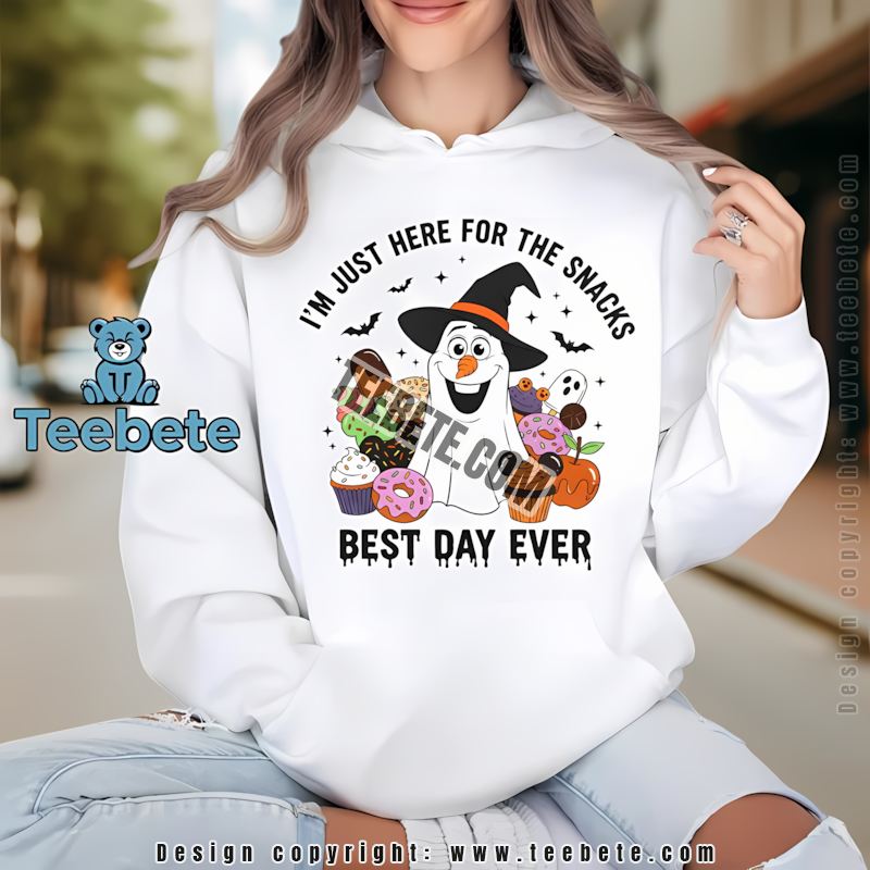 Disney Halloween Olaf Snacks Best Day Ever Frozen Retro Hoodie Disney Halloween Olaf Snacks Best Day Ever Frozen Retro Hoodie