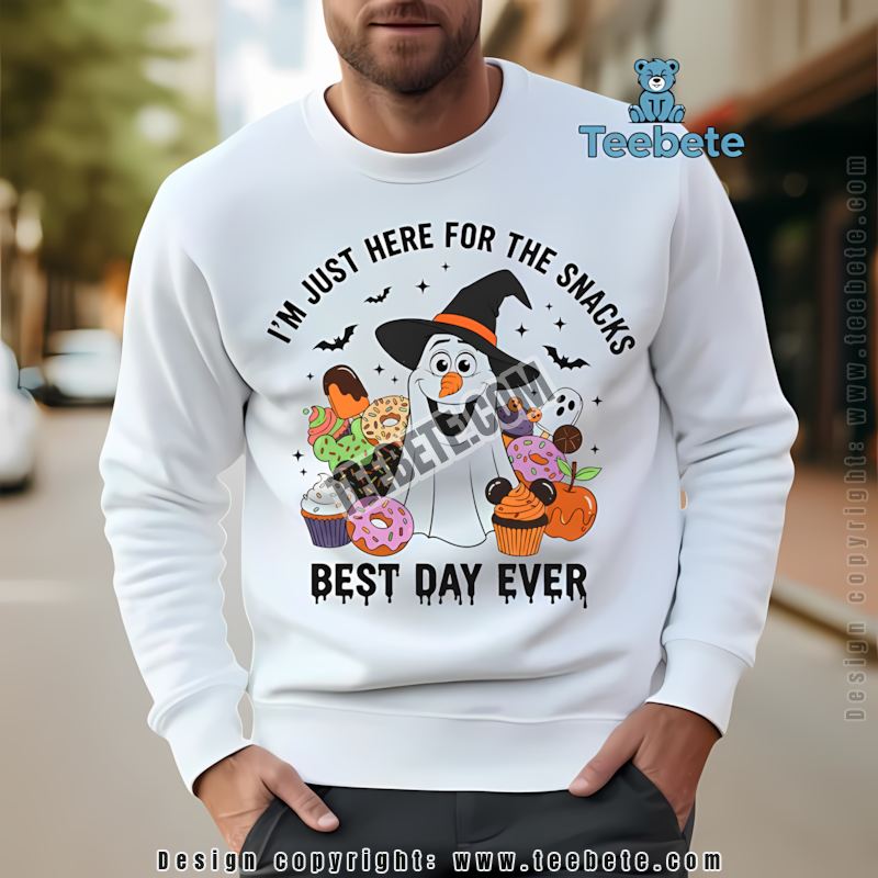 Disney Halloween Olaf Snacks Best Day Ever Frozen Retro Long Sleeve Disney Halloween Olaf Snacks Best Day Ever Frozen Retro Long Sleeve