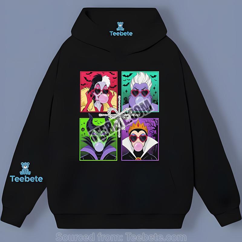 Disney Villains Bubblegum Pink Halloween Hoodie Disney Villains Bubblegum Pink Halloween Hoodie