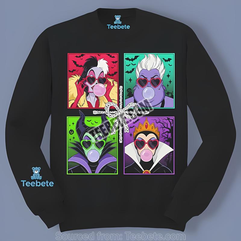 Disney Villains Bubblegum Pink Halloween Long Sleeve Disney Villains Bubblegum Pink Halloween Long Sleeve