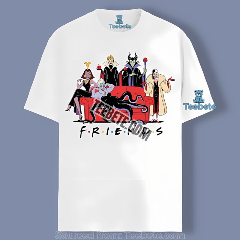 Disney Villains Friends Couch Parody Retro Halloween Shirt