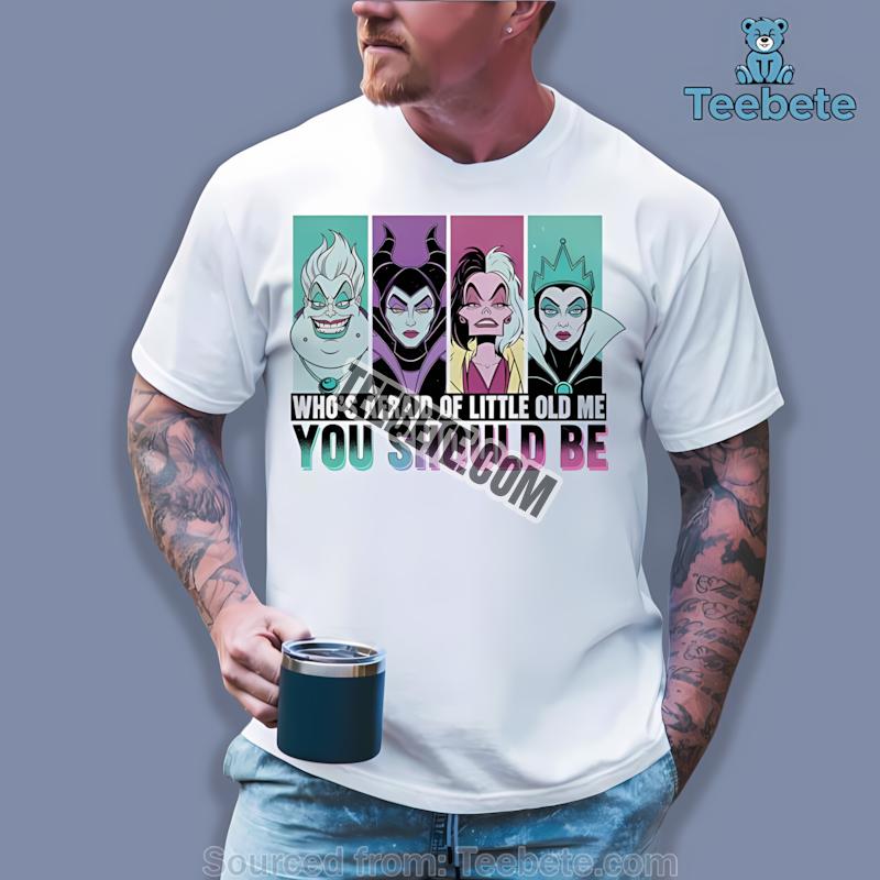 Disney Villains Ursula Maleficent Cruella Evil Queen Retro Neon Shirt