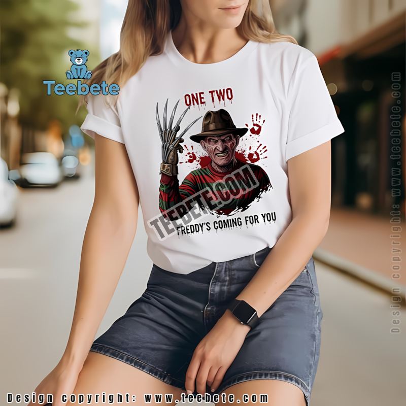 Freddy Krueger Halloween One Two Coming For You Spooky Shirt