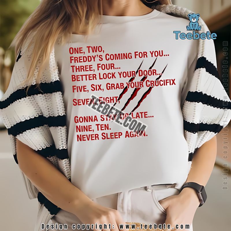 Freddy Krueger Nursery Rhyme Halloween Horror Movie Quote Shirt For Fans