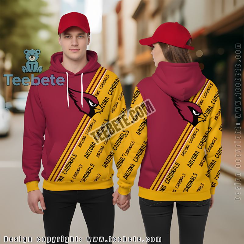 Arizona Cardinals Logo 3D Hoodie Mens Functional
