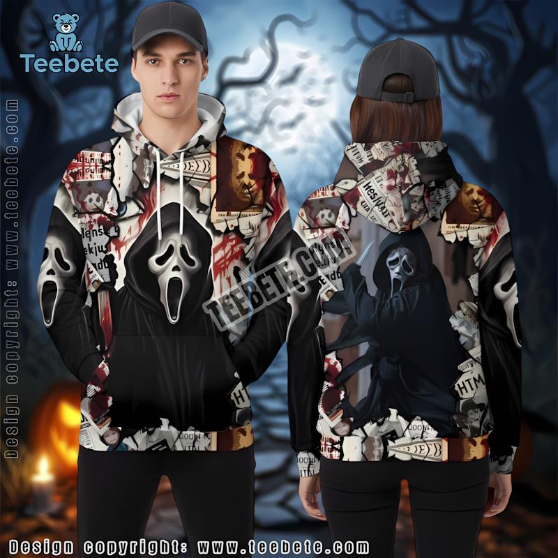 Scream Ghostface Black 3D Novelty Hoodie