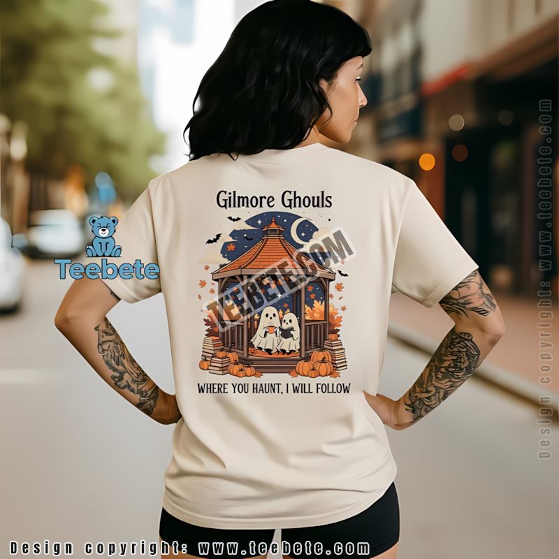 Gilmore Ghouls Halloween Autumn Comfort Ghost Pumpkin Reading Book Shirt