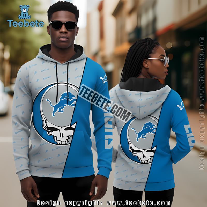 Detroit Lions Grogu Star Wars 3D Hoodie Blue Black For Sale Detroit Lions Grogu Star Wars 3D Hoodie Blue Black For Sale