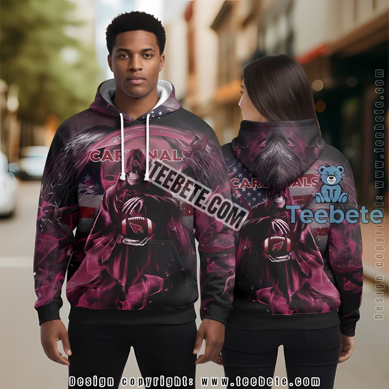 Arizona Cardinals Halloween Death 3D Hoodie Pullover