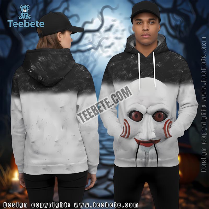 Halloween Billy The Puppet Grey 3D Illusion Hoodie