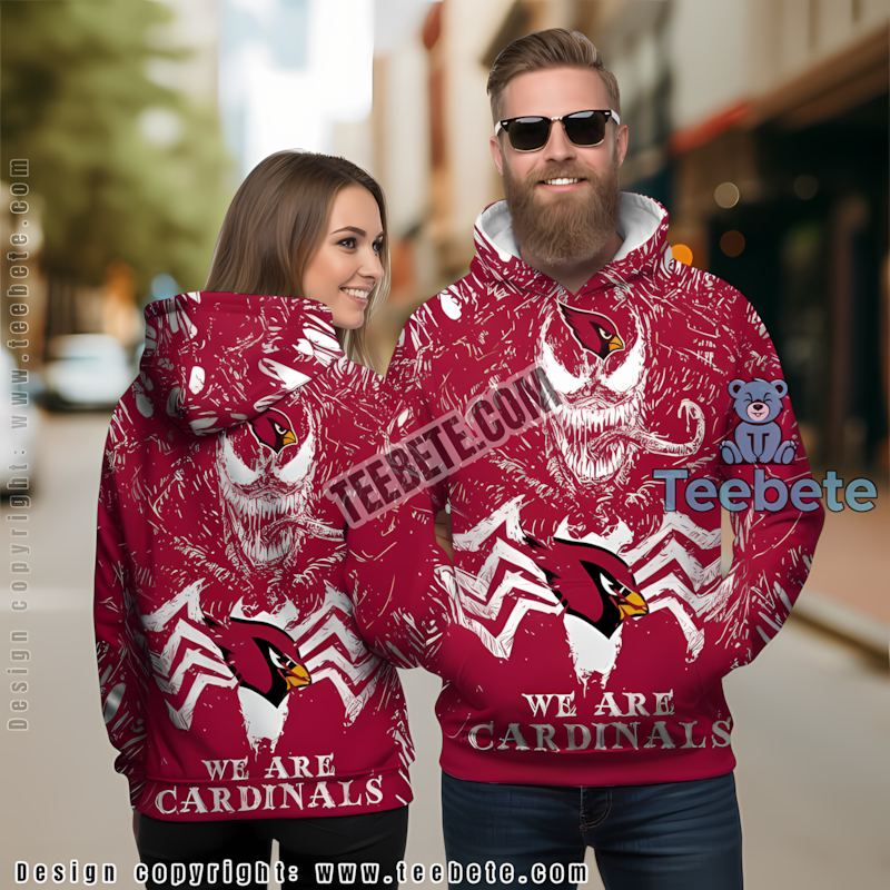 Arizona Cardinals Halloween Horror Venom Christmas 3D Hoodie